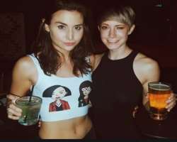Allison Scagliotti consuming alcohol